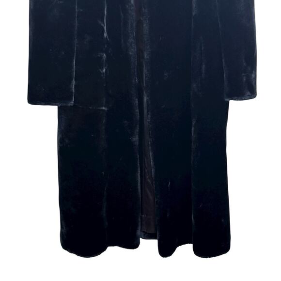 Vintage Union Made in USA 1960's Size 16 Intrigue Glenoit Black Faux Fur Coat - Picture 3 of 8